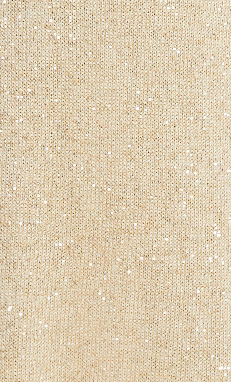 SADIE SEQUIN KNIT CROP TOP - GOLD