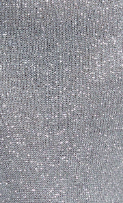 SADIE SEQUIN LONG SLEEVE KNIT DRESS - CHARCOAL