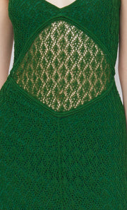 BREEZE BACKLESS KNIT MAXI DRESS - PINE GREEN