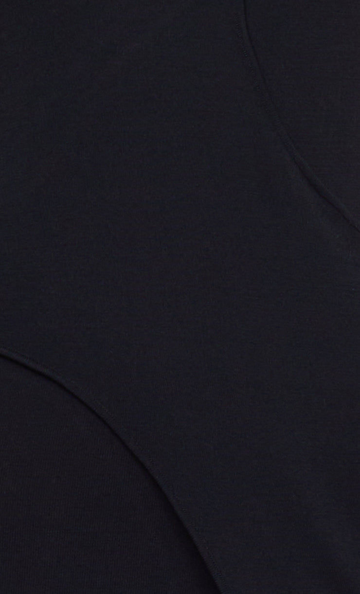 MIRA ASYM KNIT MAXI DRESS - BLACK