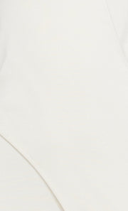 MIRA ASYM KNIT MINI DRESS - IVORY