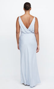 ADORE V MAXI DRESS - DUSTY BLUE