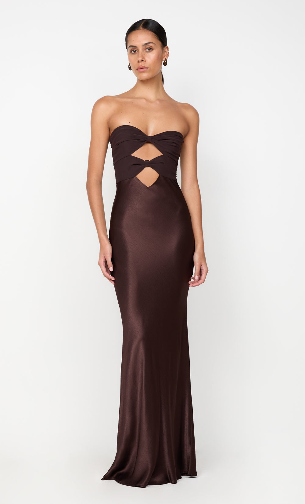 Halle Strapless Dress in Chocolate - BEC + BRIDGE 4 Halle Strapless Dress in Chocolate - BEC + BRIDGE 4