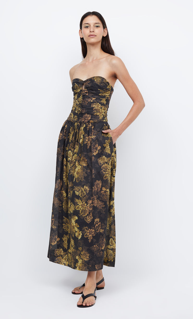 PALMER STRAPLESS MAXI - JASPER FLORAL