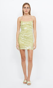 VENUS SEQUIN MINI DRESS - CITRUS