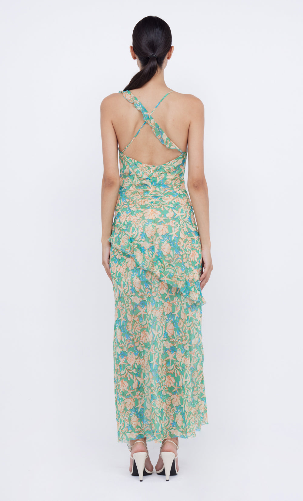Oasis spot tiered maxi dress Clearance