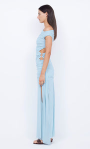 KAILANI ASYM DRESS - DOLPHIN BLUE