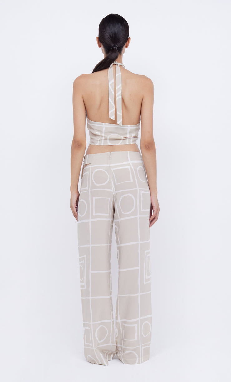 SALMA TIE PANT - CHECKERS