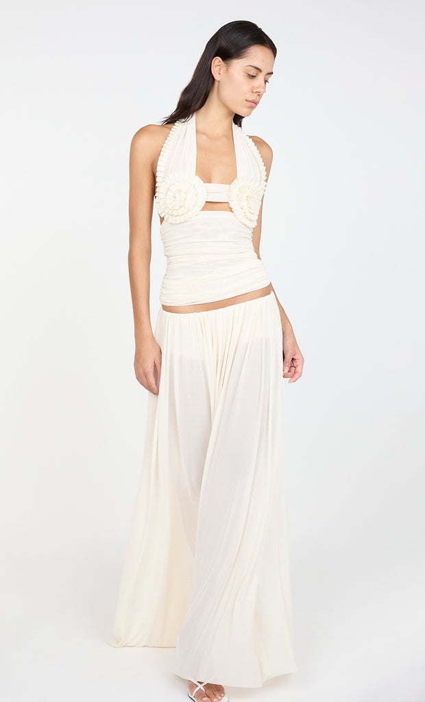 CAMILLE MAXI SKIRT - BUTTERCREAM