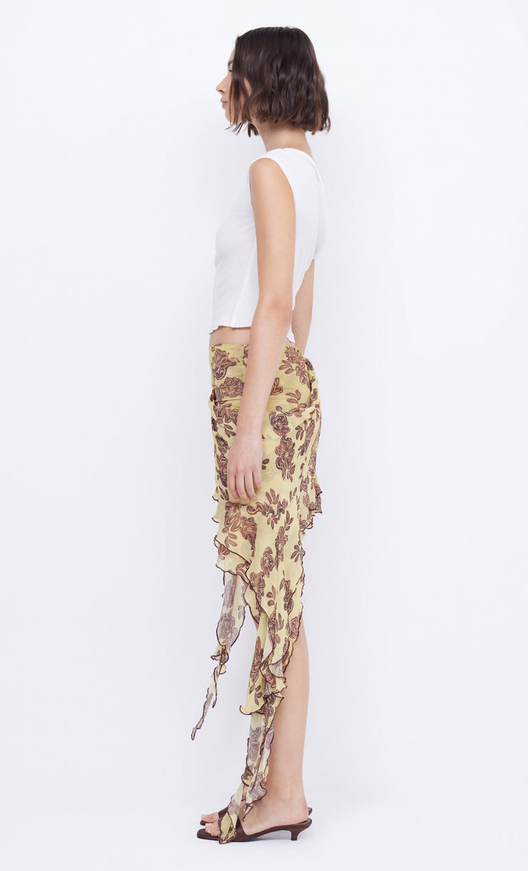 Zara Floral Print Front Twisted Bodysuit