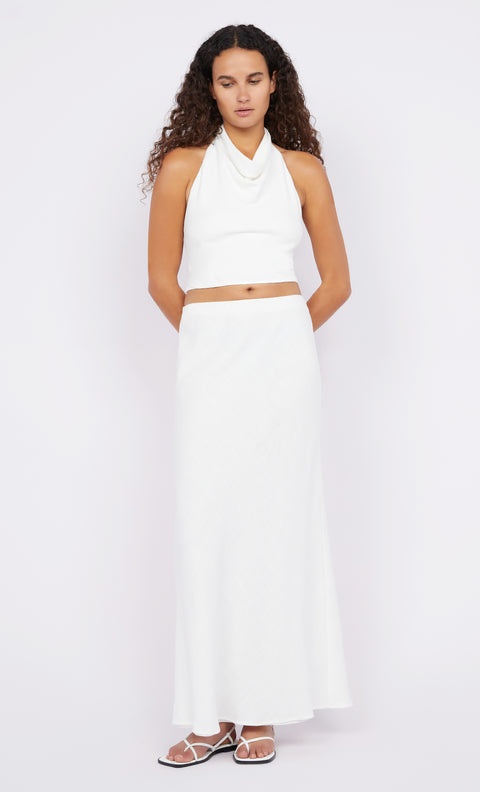 STEFFI COWL TOP - WHITE