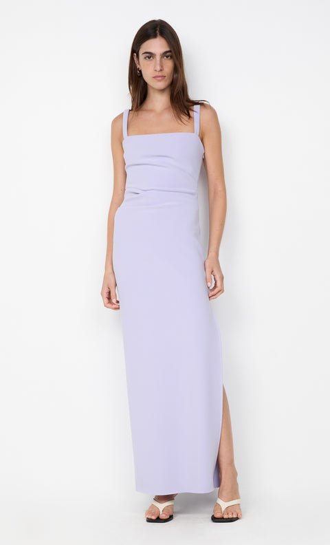 LEORA TUCK MAXI DRESS - LILAC