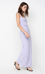 LEORA TUCK MAXI DRESS - LILAC