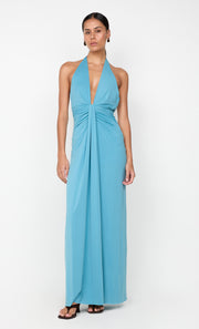 TILLIE DRAPE MAXI DRESS - DEEP SEAFOAM