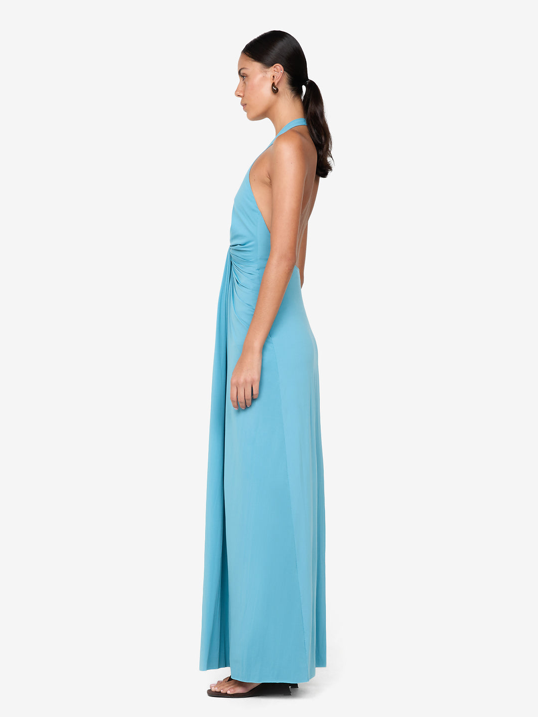 Tillie Drape Maxi Dress - Deep Seafoam