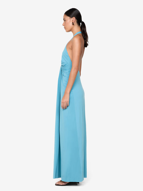 TILLIE DRAPE MAXI DRESS - DEEP SEAFOAM