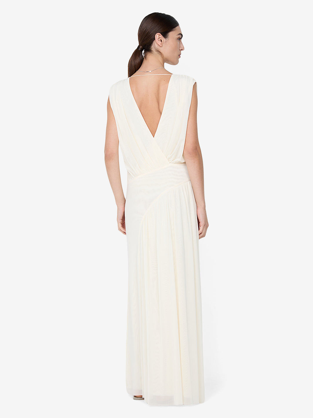 ASHLAN V NECK MAXI DRESS - BUTTERCREAM