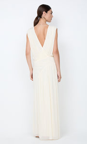 ASHLAN V NECK MAXI DRESS - BUTTERCREAM