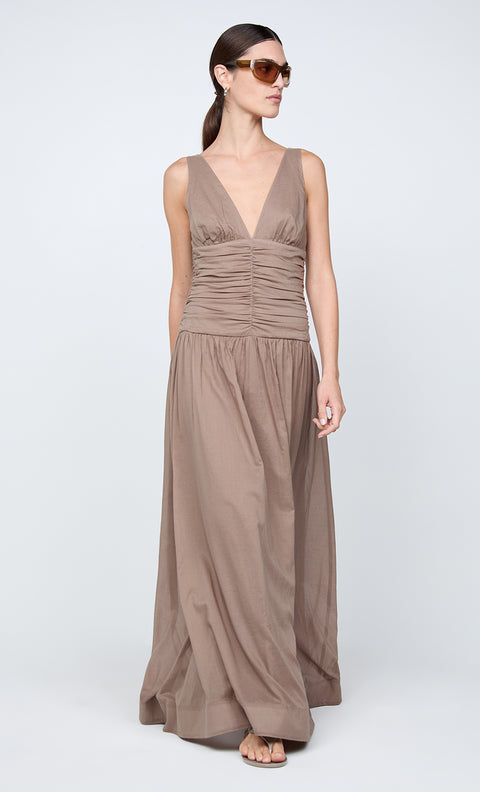 MARLOWE MAXI DRESS - TAUPEE