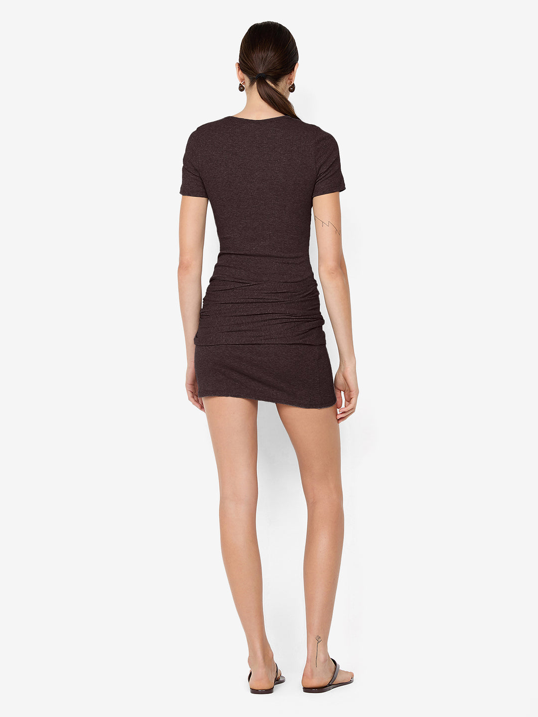 KLEO MINI DRESS - DARK CHOCOLATE