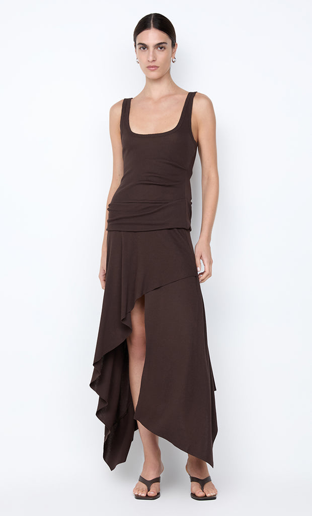 EMERSON TANK DRESS - DARK CHOCOLATE