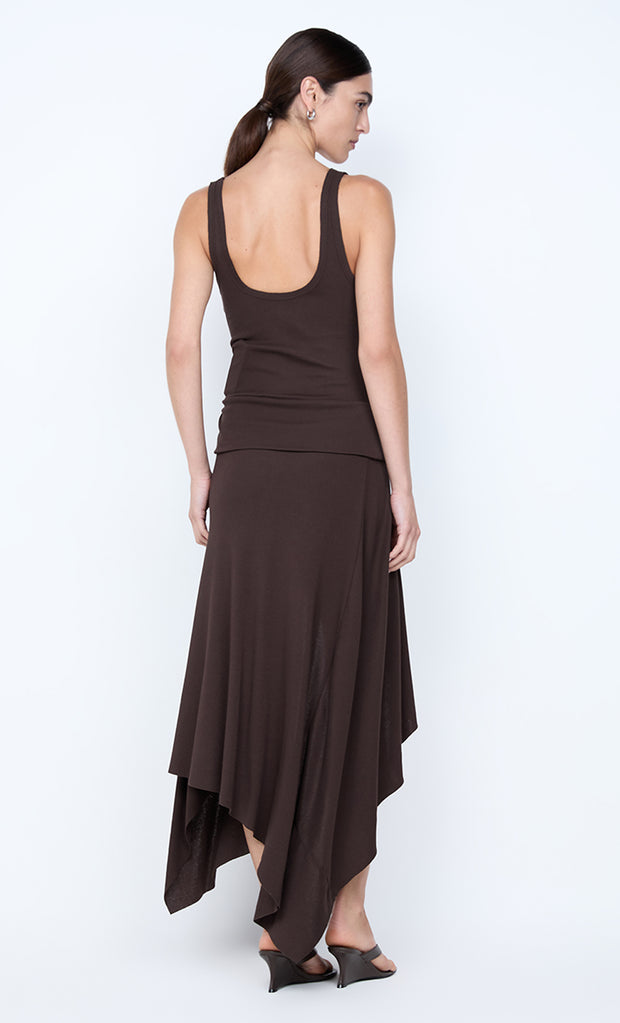 EMERSON TANK DRESS - DARK CHOCOLATE