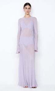 DELILAH LONG SLEEVE MAXI DRESS - WISTERIA