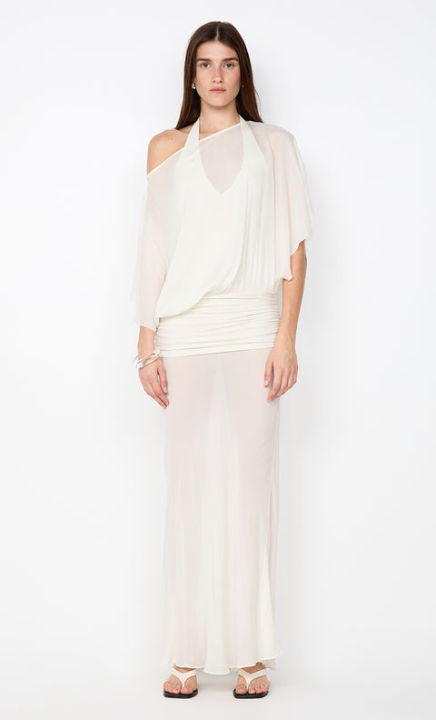 DELILAH OVERLAY MAXI DRESS - IVORY