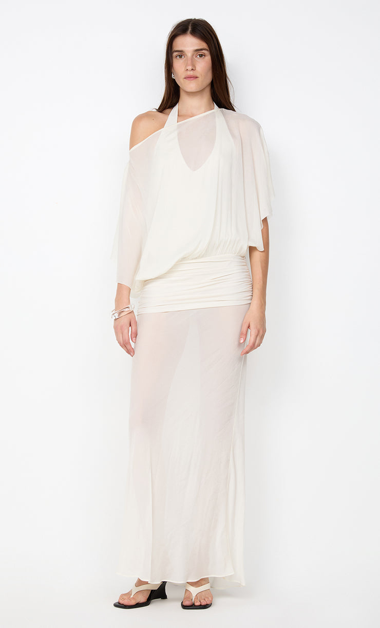 DELILAH OVERLAY MAXI DRESS - IVORY