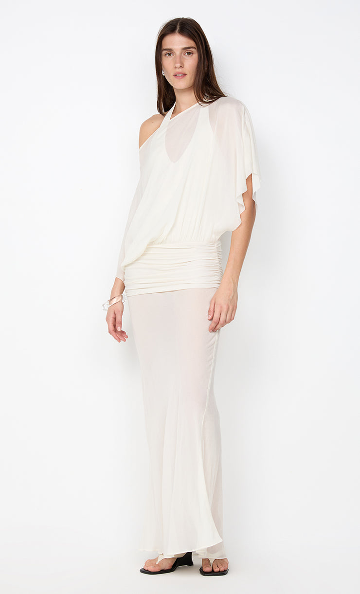 DELILAH OVERLAY MAXI DRESS - IVORY