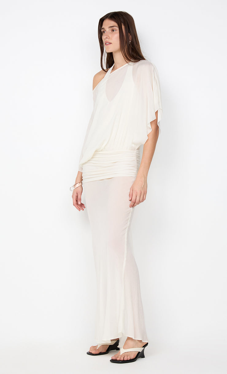 DELILAH OVERLAY MAXI DRESS - IVORY
