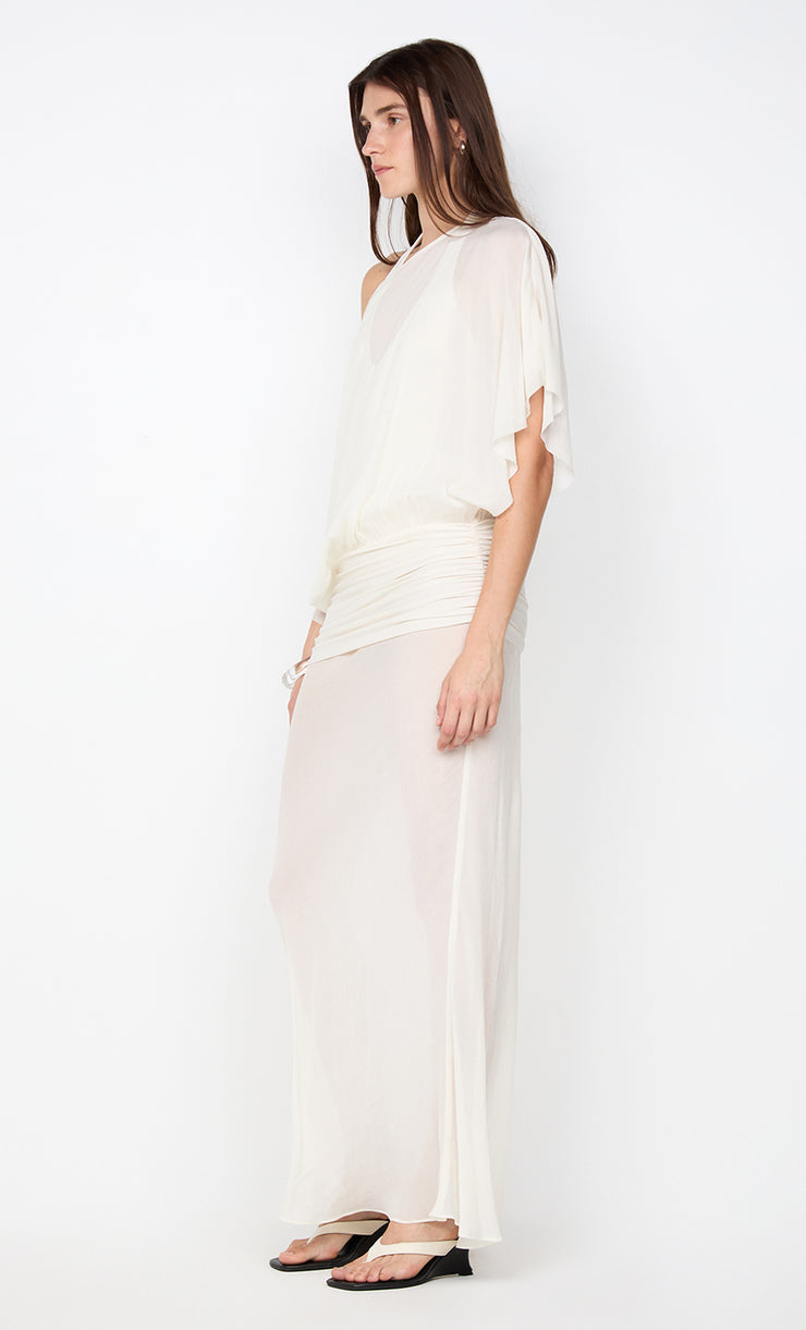 DELILAH OVERLAY MAXI DRESS - IVORY