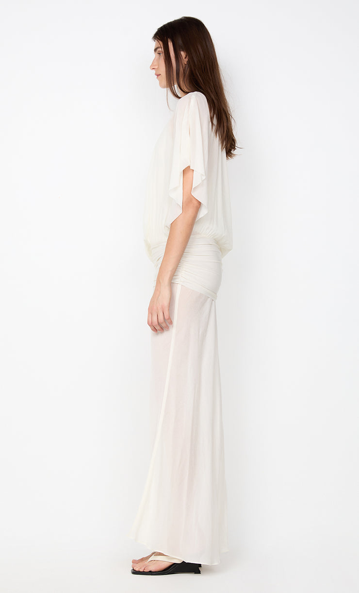DELILAH OVERLAY MAXI DRESS - IVORY
