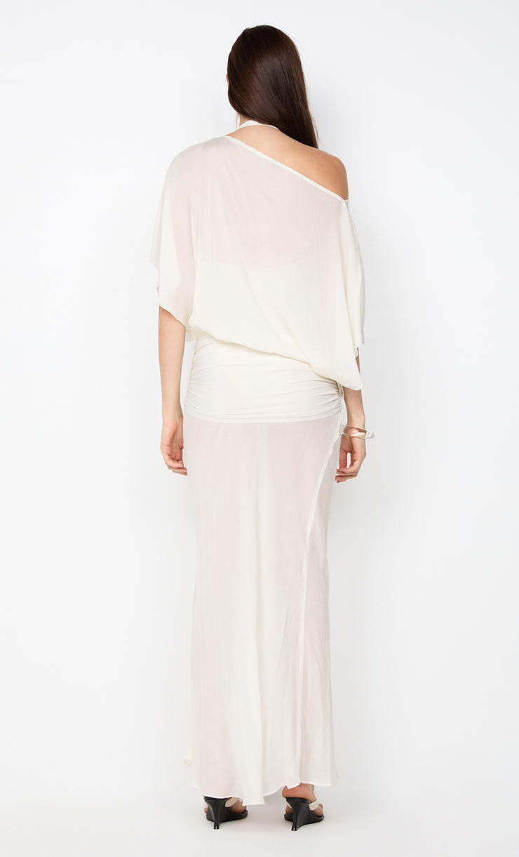 DELILAH OVERLAY MAXI DRESS - IVORY