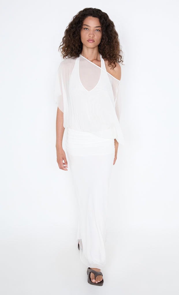 DELILAH OVERLAY MAXI DRESS - IVORY