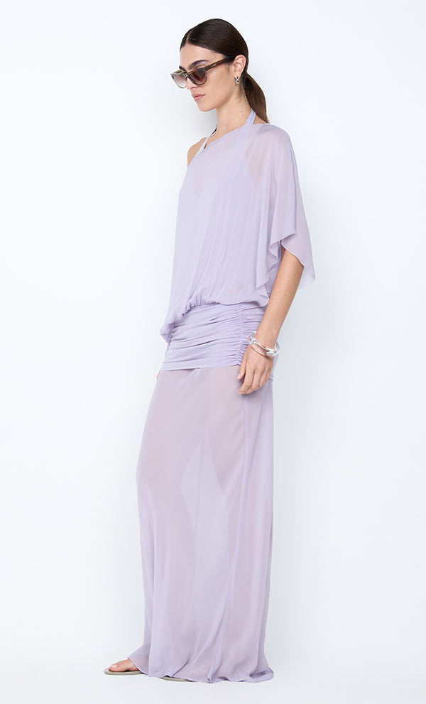 DELILAH OVERLAY MAXI DRESS - WISTERIA