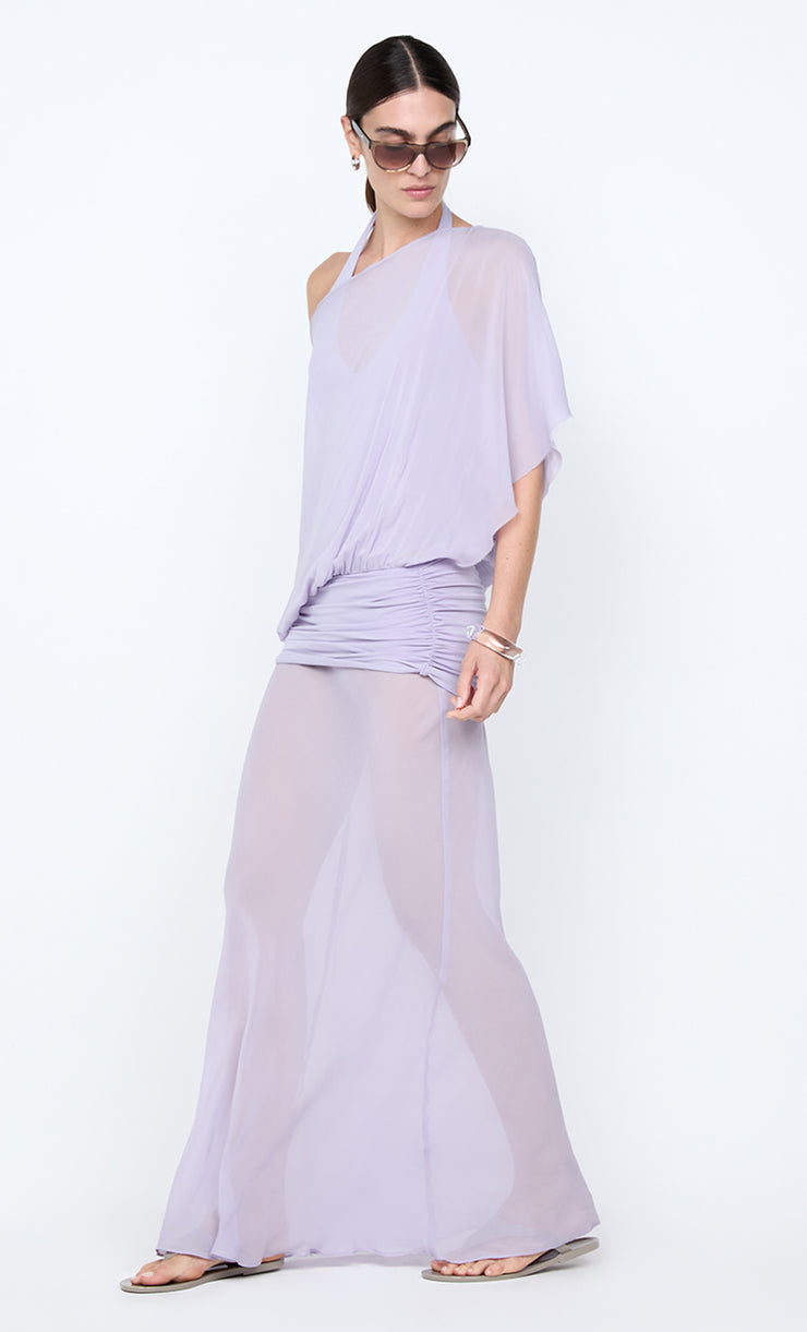 DELILAH OVERLAY MAXI DRESS - WISTERIA