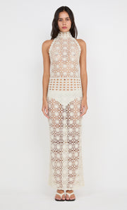ANIA HALTER MAXI DRESS - IVORY
