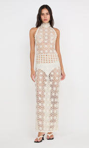 ANIA HALTER MAXI DRESS - IVORY