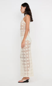 ANIA HALTER MAXI DRESS - IVORY