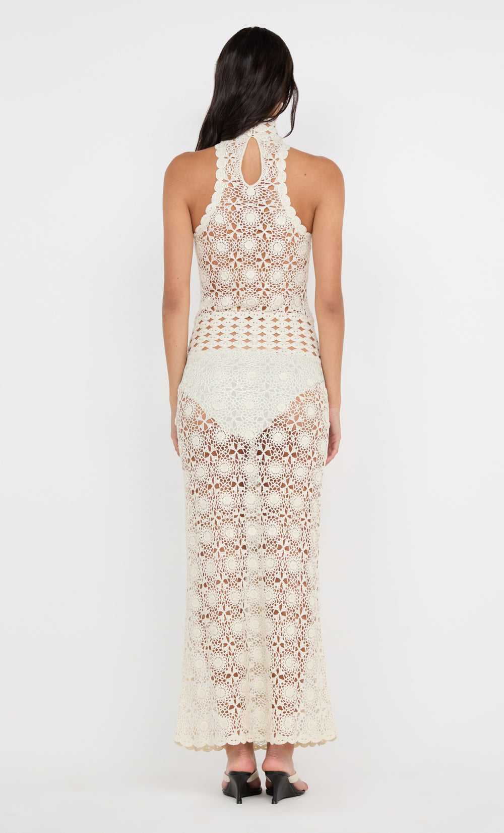 ANIA HALTER MAXI DRESS - IVORY