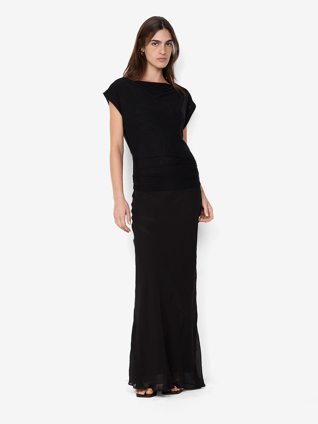 JEHNAYA ASYM MAXI DRESS - BLACK