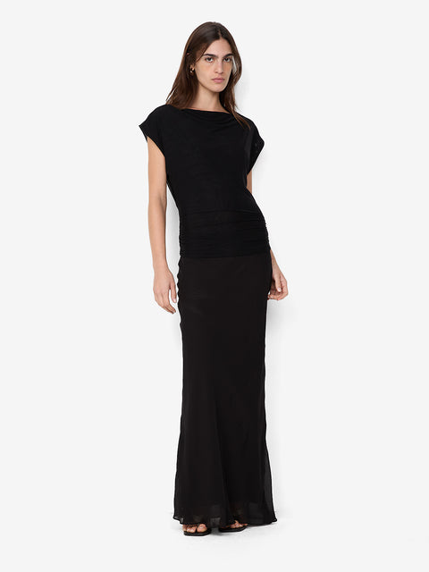 JEHNAYA ASYM MAXI DRESS - BLACK