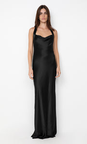 GIA HALTER MAXI DRESS - BLACK