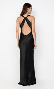 GIA HALTER MAXI DRESS - BLACK