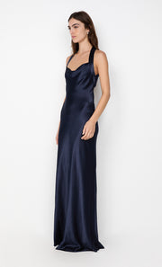 GIA HALTER MAXI DRESS - INK