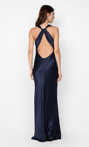 GIA HALTER MAXI DRESS - INK