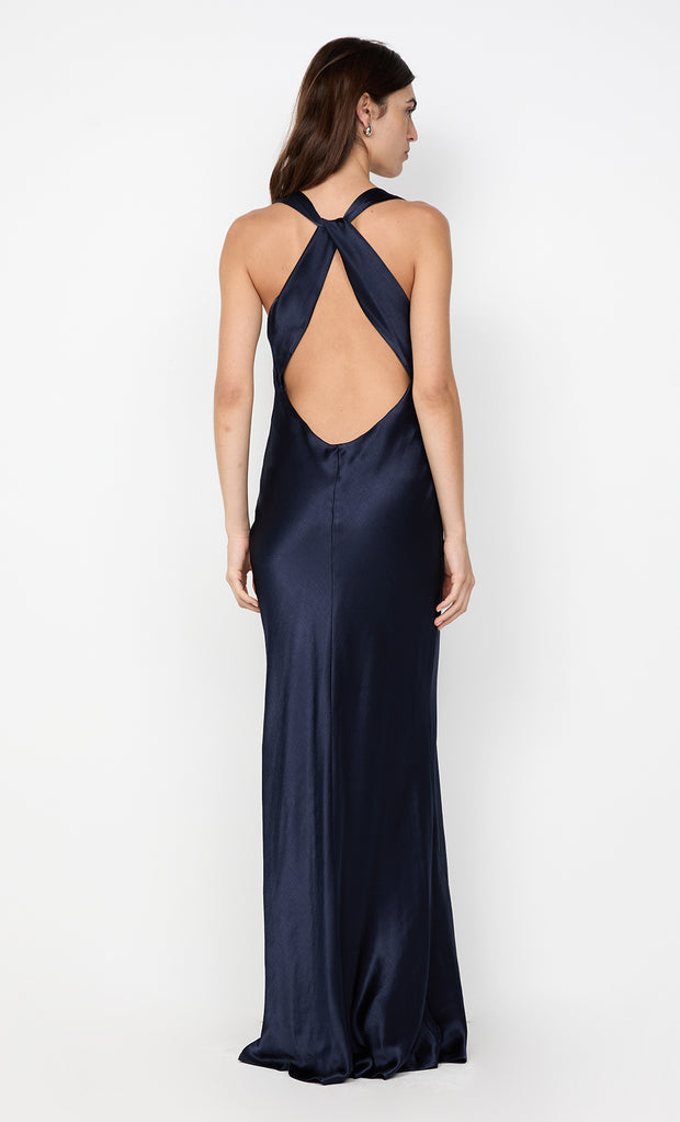 GIA HALTER MAXI DRESS - INK