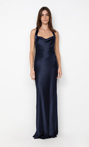 GIA HALTER MAXI DRESS - INK