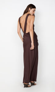 NYSSA MAXI DRESS - DARK CHOCOLATE